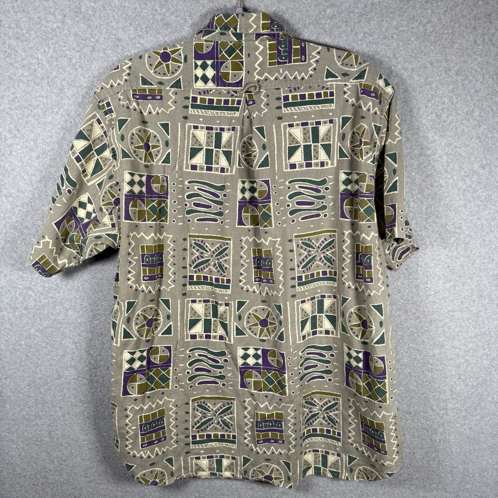 Exofficio Shirt Men's Medium Button Up Vintage 90s Patterned Outdoor